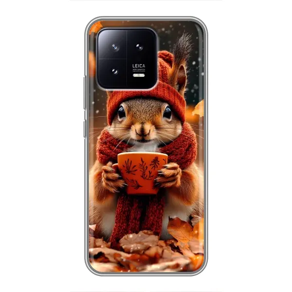 Чехол с рисунком «Белка с кофе» для Xiaomi 13 Чехол с рисунком «Белка с кофе» для Xiaomi 13