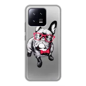 Чохол (ТПУ) Милі песики для Xiaomi 13 (Бульдог в окулярах)