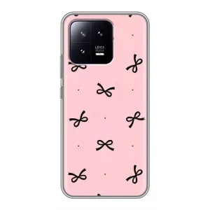 Чехол банты для Xiaomi 13 (Черные бантики)
