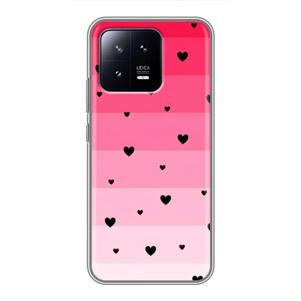Чехол с рисунком «Чорные сердечки» для Xiaomi 13 Чехол с рисунком «Чорные сердечки» для Xiaomi 13