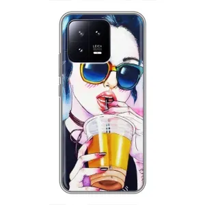Чохол з картинкою Модні Дівчата Xiaomi 13 (Дівчина з коктейлем)