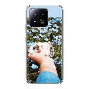 Чохли з зображенням різних тварин на Xiaomi 13 (Їжачок в руці)