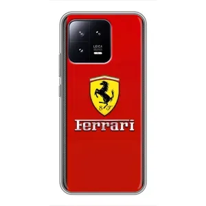 Силиконовый бампер с картинкой машины на Xiaomi 13 (Ferrari Logo)