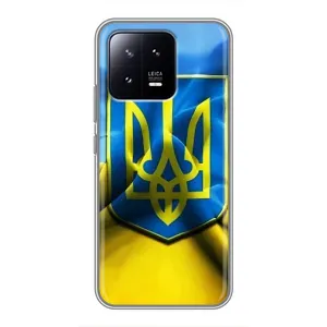 Чехол с картинкой (Патриотический ГЕРБ) на Xiaomi 13 (Герб и Флаг Украины)