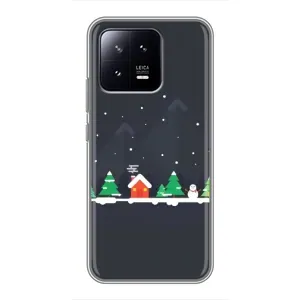 Силиконовый бампер на рождество для Xiaomi 13 (Город зимний)
