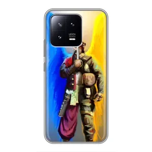 Чехол с картинкой (Патриотический КОЗАК) на Xiaomi 13 (Козак с крыльями)