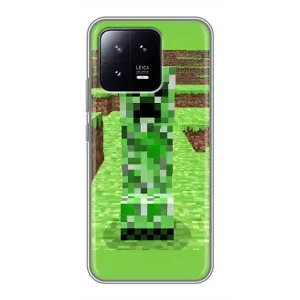 Чехлы для Xiaomi 13 (Персонажи Майн Крафт) (Крипер 2)
