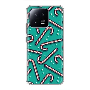 Силиконовый бампер на рождество для Xiaomi 13 (Леденцы)