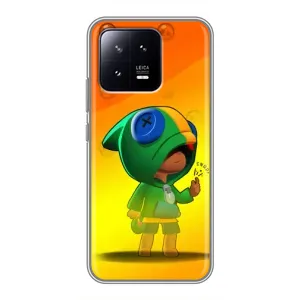 Чехол Бравл Старс для Xiaomi 13 (LEON в кофте)