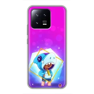 Чехол Бравл Старс для Xiaomi 13 (Леон в костюме Акулы)