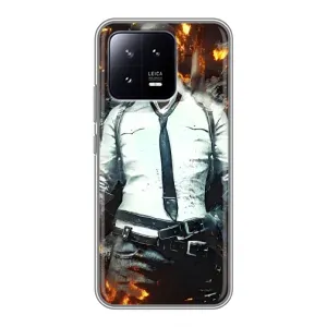 Силиконовый чехол с картинкой "Герой Pubg" на Xiaomi 13 (Man Пубг)