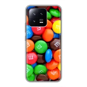Чехол с изображением вкусной еды для Xiaomi 13 (Разноцветные M&M'S)