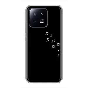 Чохол з картинками на чорному фоні для Xiaomi 13 (Ноти)