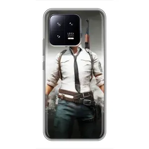 Силиконовый чехол с картинкой "Герой Pubg" на Xiaomi 13 (Пабг)