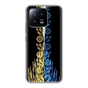 Силиконовый Чехол на Xiaomi 13 (Патриотическая вышиванка)