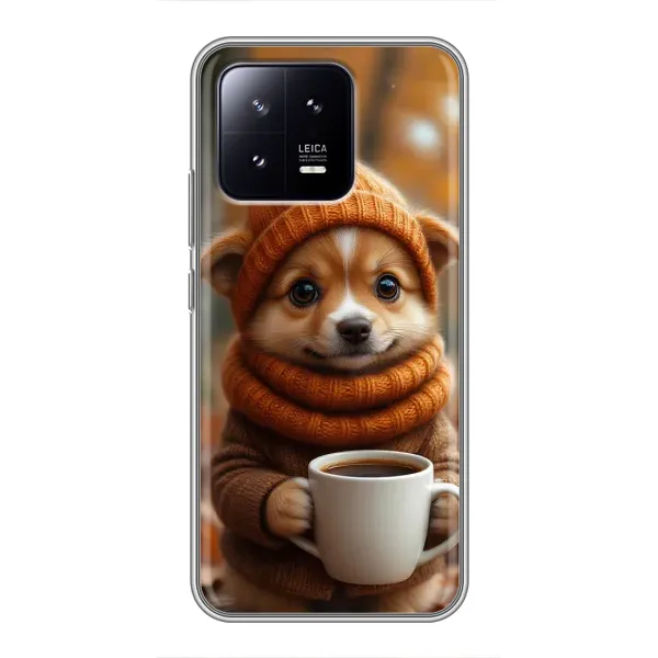 Чехол с рисунком «Собачка с кофе» для Xiaomi 13 Чехол с рисунком «Собачка с кофе» для Xiaomi 13
