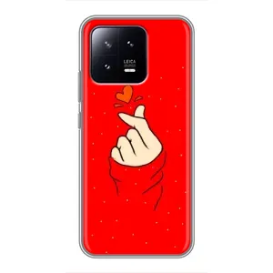 Чохол (Знак сердечка) для Xiaomi 13 (Сердечко на червоному)