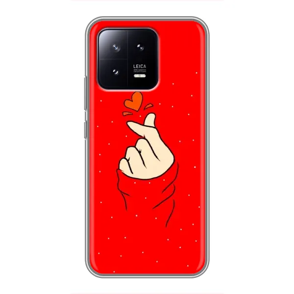 Чехол с рисунком «Сердце на красном» для Xiaomi 13 Чехол с рисунком «Сердце на красном» для Xiaomi 13