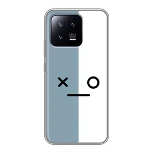 Чохли (ТПУ) (смішні стікери) для Xiaomi 13 (Сіро-білий)