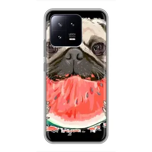 Чохол (ТПУ) Милі песики для Xiaomi 13 (Смішний Мопс)