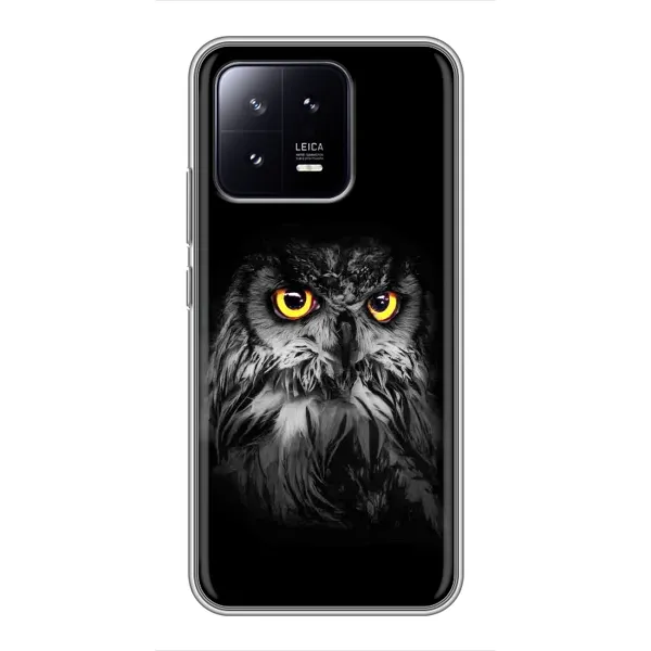 Чехол с рисунком «Сова на чёрном» для Xiaomi 13 Чехол с рисунком «Сова на чёрном» для Xiaomi 13