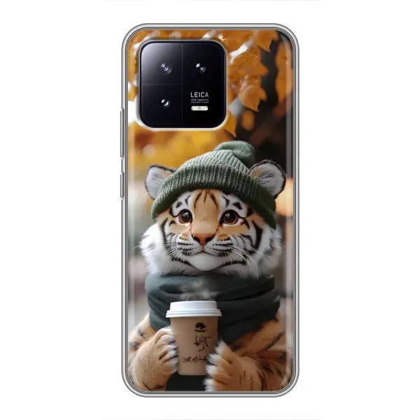 Чехол с рисунком «Тигр с кофе» для Xiaomi 13 Чехол с рисунком «Тигр с кофе» для Xiaomi 13