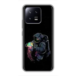 Силіконовый Чохол з принтом "Космонавти" на Xiaomi 13 (В руках земля)