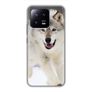 Чохол з Вовком на Xiaomi 13 (Вовк біжить по снігу)