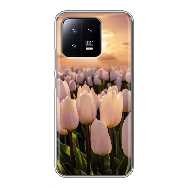 Чехол с рисунком «Закат с цветами» для Xiaomi 13