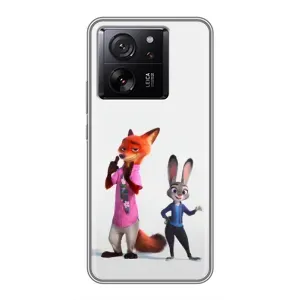 Силиконовый чехол с принтом Зоотрополіс для Xiaomi 13T Pro (Джуди и Ник)