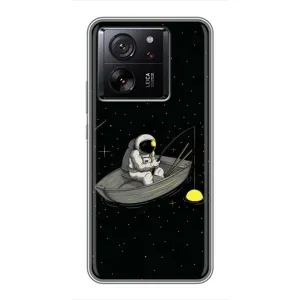 Силиконовый Чехол с принтом "Космонавты" на Xiaomi 13T Pro (Космонавт на рыбалке)