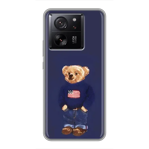 Чехол с рисунком «Мишка USA» для Xiaomi 13T Pro Чехол с рисунком «Мишка USA» для Xiaomi 13T Pro