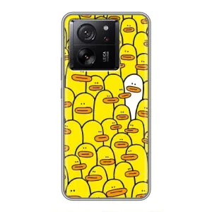 Силиконовый бампер с картинкой животных для Xiaomi 13T Pro (Особенный)