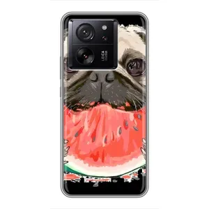 Чехол (ТПУ) Милые собачки для Xiaomi 13T Pro (Смешной Мопс)