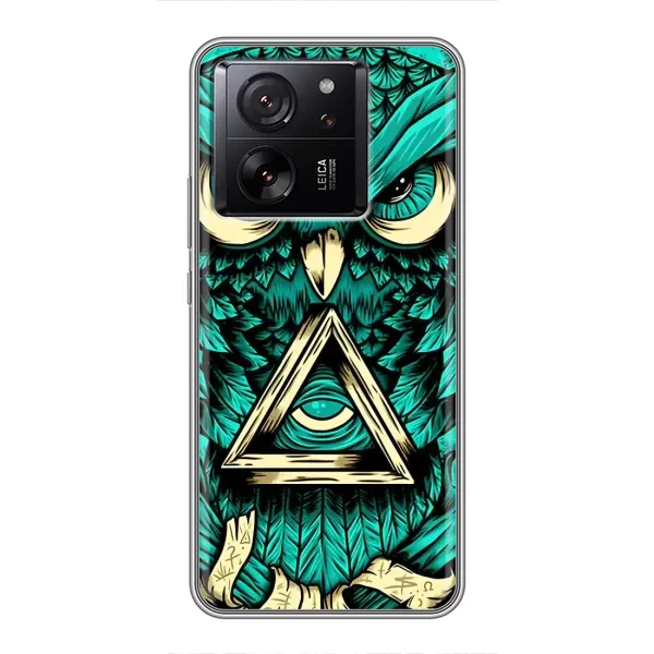 Чехол с рисунком «Зеленая сова» для Xiaomi 13T Pro Чехол с рисунком «Зеленая сова» для Xiaomi 13T Pro