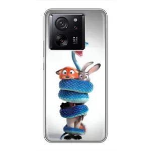 Силиконовый чехол с принтом Зоотрополіс для Xiaomi 13T Pro (Змея Зоо)