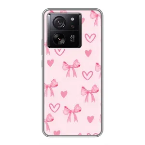 Чехол банты для Xiaomi 13T (Бантики и сердечки)