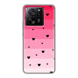Чохли з тематикою "Маленькі Сердчеки" на Xiaomi 13T (Чорні сердечка)