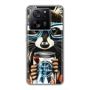 Силиконовый Чехол с Енотами на Xiaomi 13T (Енот в очках)