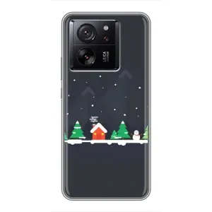 Силиконовый бампер на рождество для Xiaomi 13T (Город зимний)