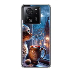 Чехлы на Новый Год Xiaomi 13T (Кот новогодний)