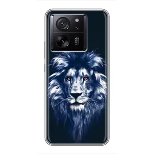Чехол с картинкой на Xiaomi 13T (Лев - синий)