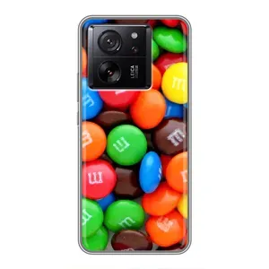 Чехол с изображением вкусной еды для Xiaomi 13T (Разноцветные M&M'S)