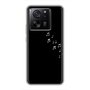 Чохол з картинками на чорному фоні для Xiaomi 13T (Ноти)