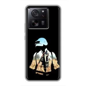 Силиконовый чехол с картинкой "Герой Pubg" на Xiaomi 13T (Пубг мен)