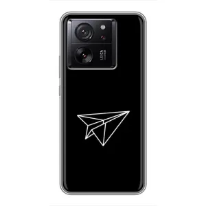 Чохол з картинками на чорному фоні для Xiaomi 13T (Літак)
