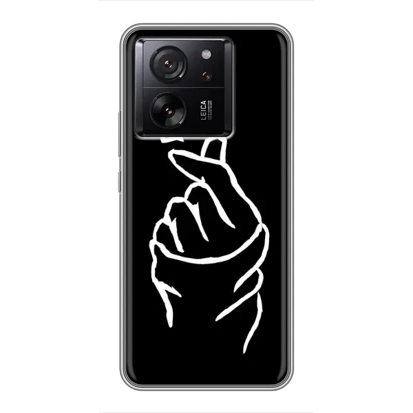 Чехол с рисунком «Сердце на черном» для Xiaomi 13T Чехол с рисунком «Сердце на черном» для Xiaomi 13T