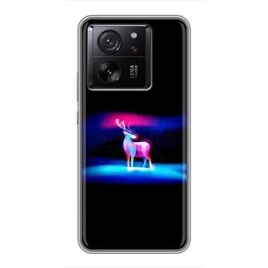 Силиконовый бампер с картинкой животных для Xiaomi 13T (Яркий олень)