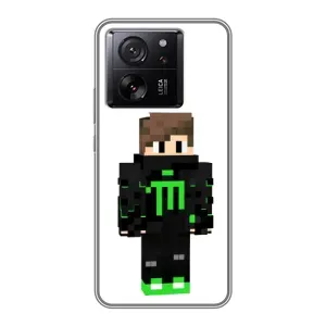 Чехлы для Xiaomi 13T (Персонажи Майн Крафт) (Зеленый мальчик)