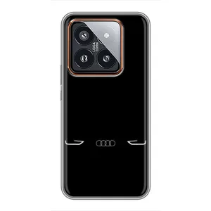 Силиконовый бампер с картинкой машины на Xiaomi 14 Pro (Силует Audi)